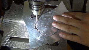 Drilling holes for circle