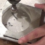 Sanding the center circle