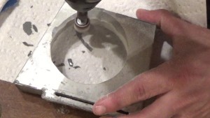 Sanding the center circle