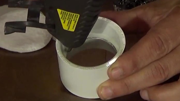Hot Glue in PVC Coupler