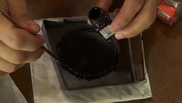 Paint dried glue black