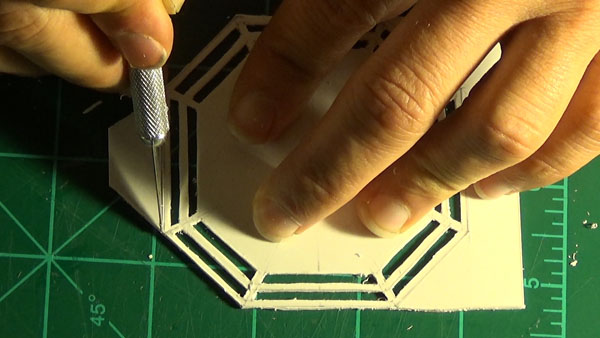 Cutting out the base.